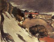 Paul Cezanne Fonte des neiges a l Estaque oil painting reproduction